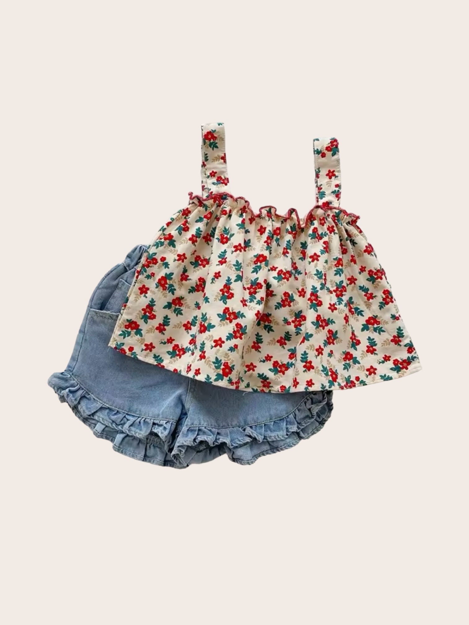 flower + denim set